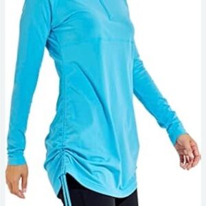 Women's Coolcar UPF 50 Blue Swim Top Rash Guard